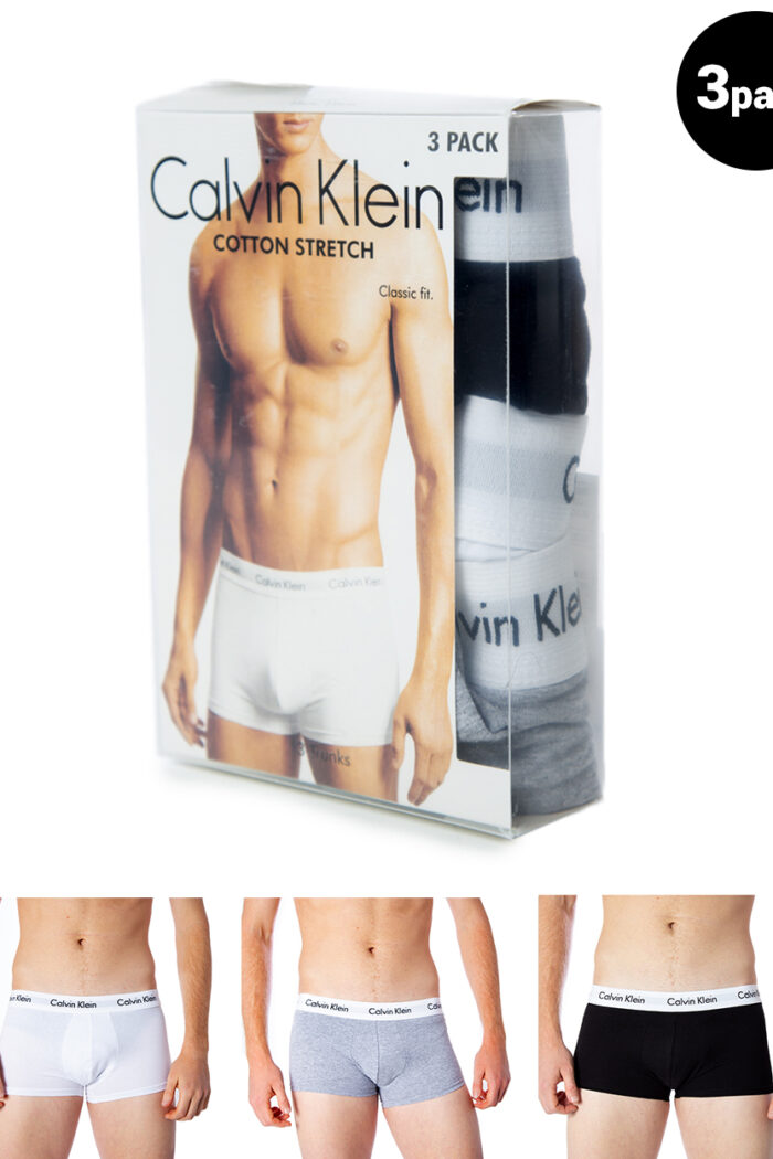 Boxer Calvin Klein Underwear 3 PACK TRUNKS Grigio