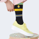 Calzini Happy Socks COLORS CUFF THIN CREW SOCK Nero - Foto 2