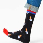Calzini Happy Socks I SEE YOU THIN CREW SOCKS Nero - Foto 1
