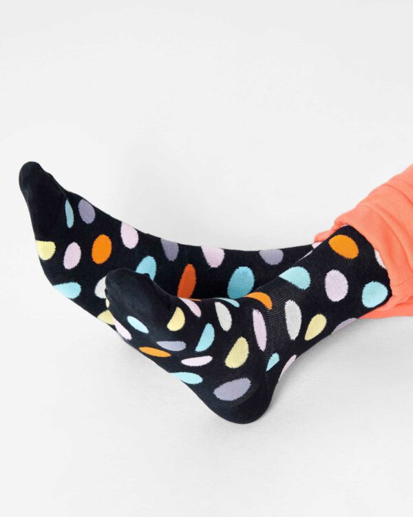 Calzini Lunghi Happy Socks BIG DOT Nero - Foto 1