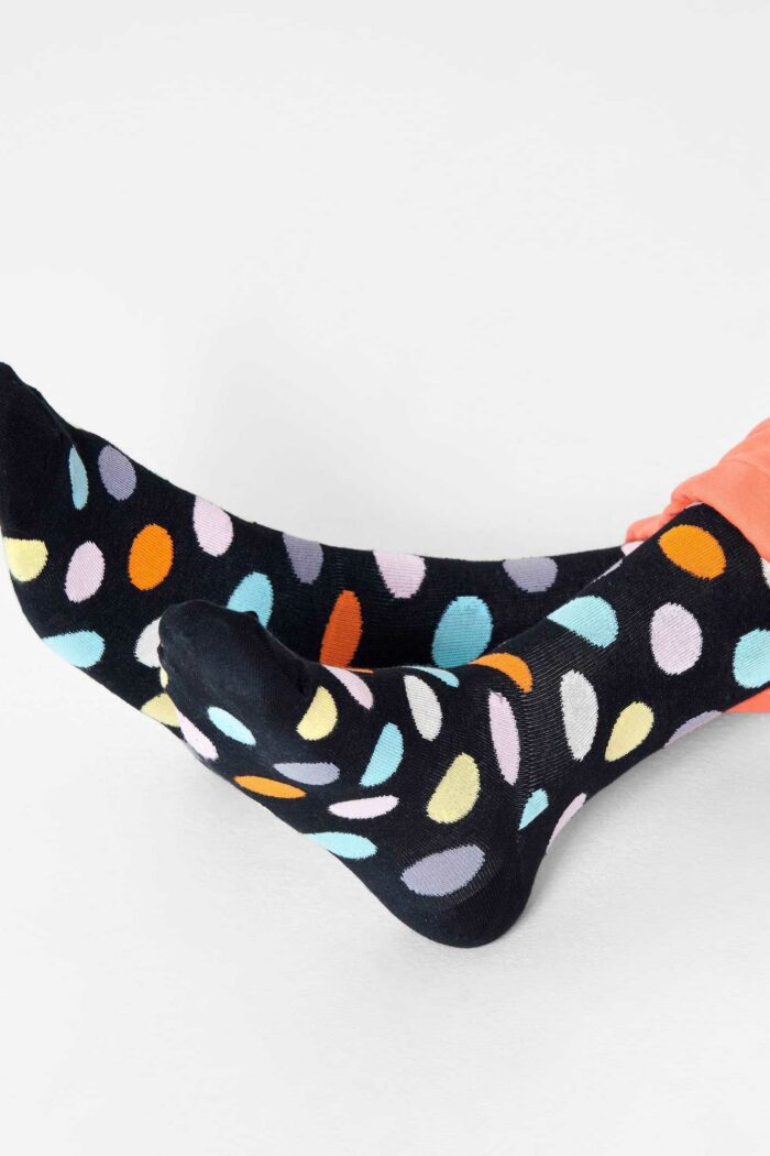 Calzini Lunghi Happy Socks BIG DOT Nero