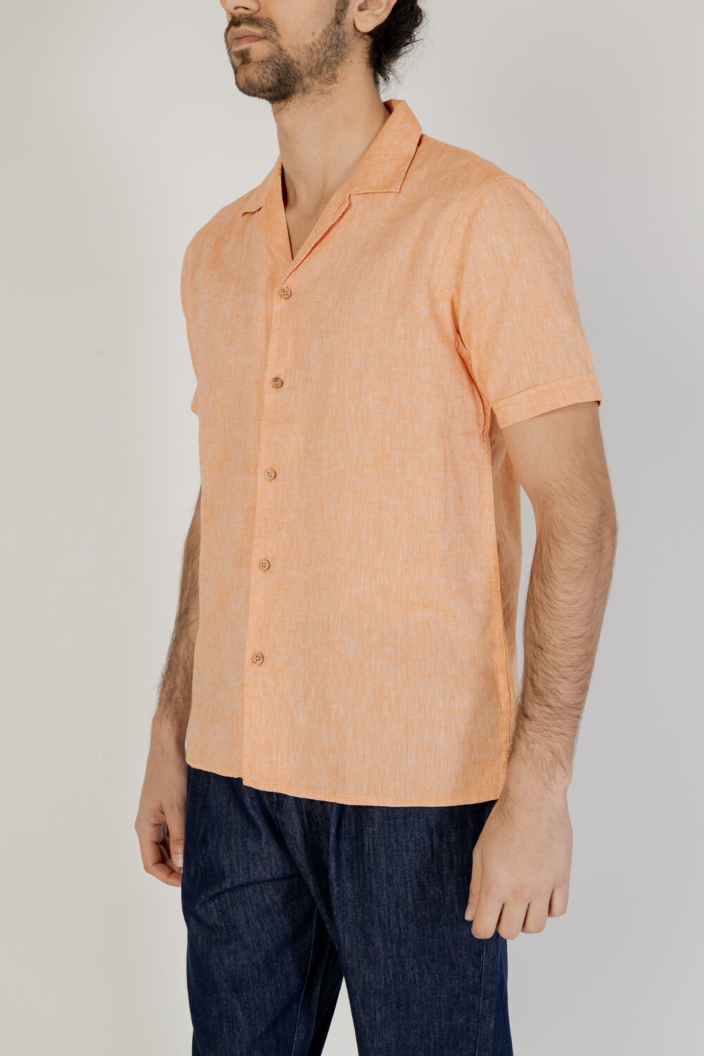 Camicia manica corta HAMAKI-HO  Arancione - Foto 4
