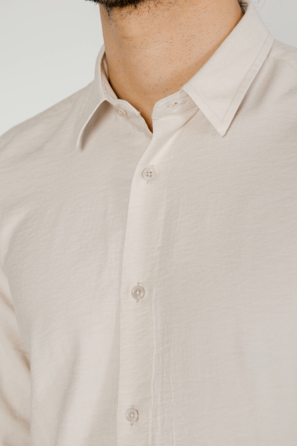 Camicia manica lunga Antony Morato NAPOLI Beige chiaro - Foto 2