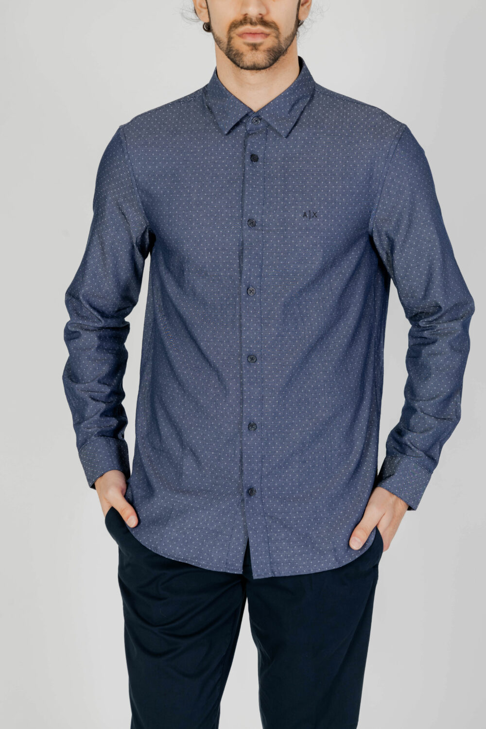 Camicia manica lunga Armani Exchange Blu