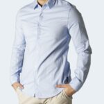 Camicia manica lunga Armani Exchange  Celeste - Foto 3