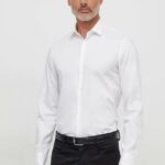 Camicia manica lunga Calvin Klein STRETCH COLLAR 2COLO Bianco - Foto 1