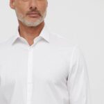 Camicia manica lunga Calvin Klein STRETCH COLLAR 2COLO Bianco - Foto 2