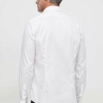 Camicia manica lunga Calvin Klein STRETCH COLLAR 2COLO Bianco - Foto 3
