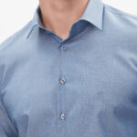 Camicia manica lunga Calvin Klein STRETCH COLLAR 2COLO Blu Chiaro - Foto 2