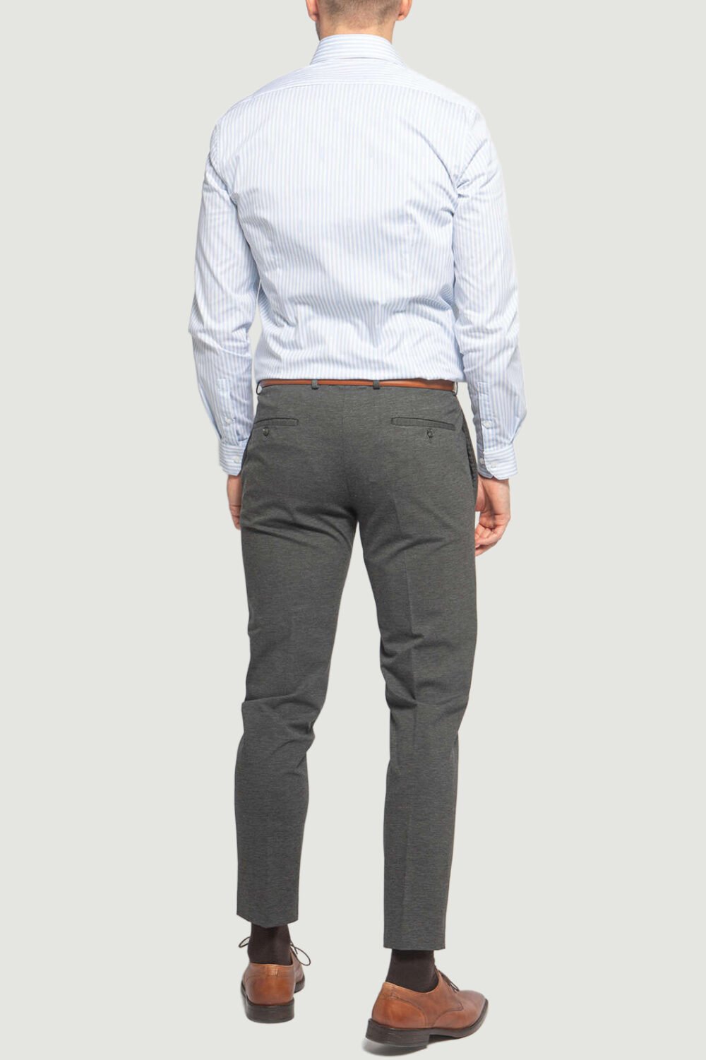 Camicia manica lunga Calvin Klein TWILL LOGO STRIPE FI Celeste - Foto 3