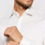 Camicia manica lunga Calvin Klein POPLIN STRETCH SLIM Bianco - Foto 2