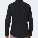 Camicia manica lunga Calvin Klein POPLIN STRETCH SLIM Nero - Foto 3