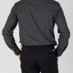 Camicia manica lunga Calvin Klein POPLIN LOGO PRINT SL Nero - Foto 3