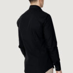 Camicia manica lunga Calvin Klein POPLIN STRETCH SLIM SHIRT Nero - Foto 3
