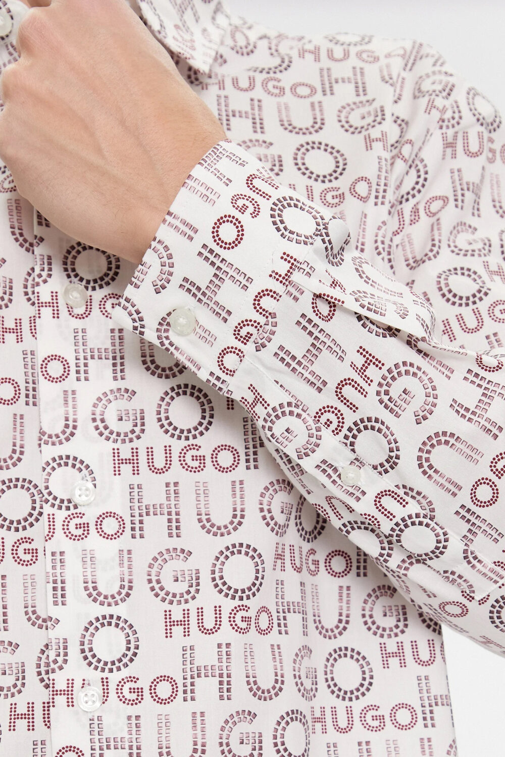 Camicia manica lunga Hugo Emero 10254849 01 Bianco - Foto 4