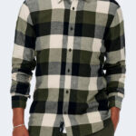Camicia manica lunga Only & Sons ONSGUDMUND LS 3T CHECK SHIRT NOOS Verde Scuro - Foto 1