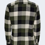 Camicia manica lunga Only & Sons ONSGUDMUND LS 3T CHECK SHIRT NOOS Verde Scuro - Foto 3