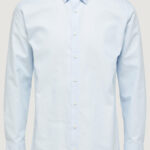 Camicia manica lunga Selected SLHREGETHAN SHIRT LS CLASSIC B NOOS Celeste - Foto 4