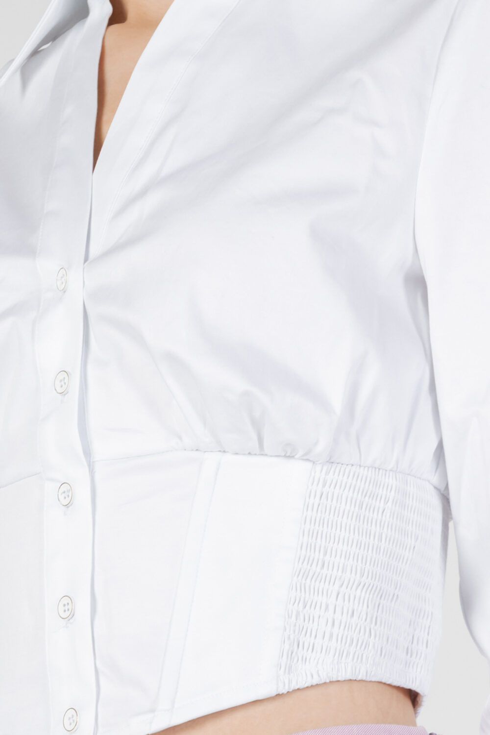 Camicia manica lunga Guess LS OLIVIA CORSET Bianco - Foto 2