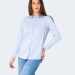 Camicia manica lunga Jacqueline de Yong JDYMIO L/S WVN NOOS Celeste - Foto 5