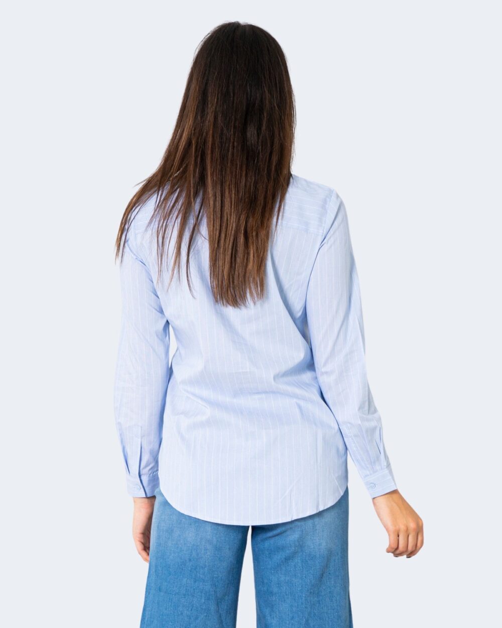 Camicia manica lunga Jacqueline de Yong JDYMIO L/S WVN NOOS Celeste - Foto 4