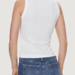 Canotta Calvin Klein Jeans WOVEN LABEL RIB TANK Bianco - Foto 3