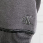 Felpa con cappuccio Calvin Klein Jeans WASH MONOLOGO Grigio Scuro - Foto 5