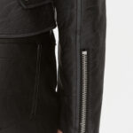 Giacchetto Calvin Klein Jeans SHORT FAUX LEATHER Nero - Foto 4