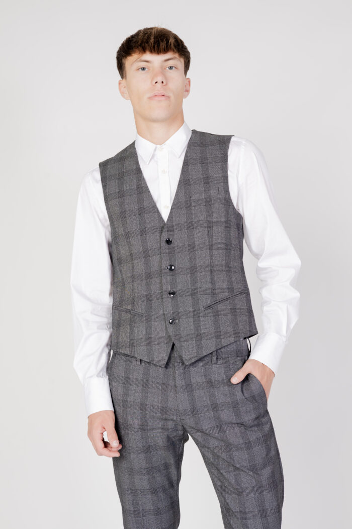 Gilet da completo Antony Morato SLIM FIT IN TESSUTO MISTO Nero - Foto 1