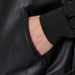 Giubbotto Calvin Klein Jeans FAUX LEATHER BOMBER Nero - Foto 5