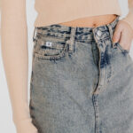 Gonna lunga Calvin Klein Jeans FRONT SPLIT MAXI Denim - Foto 3