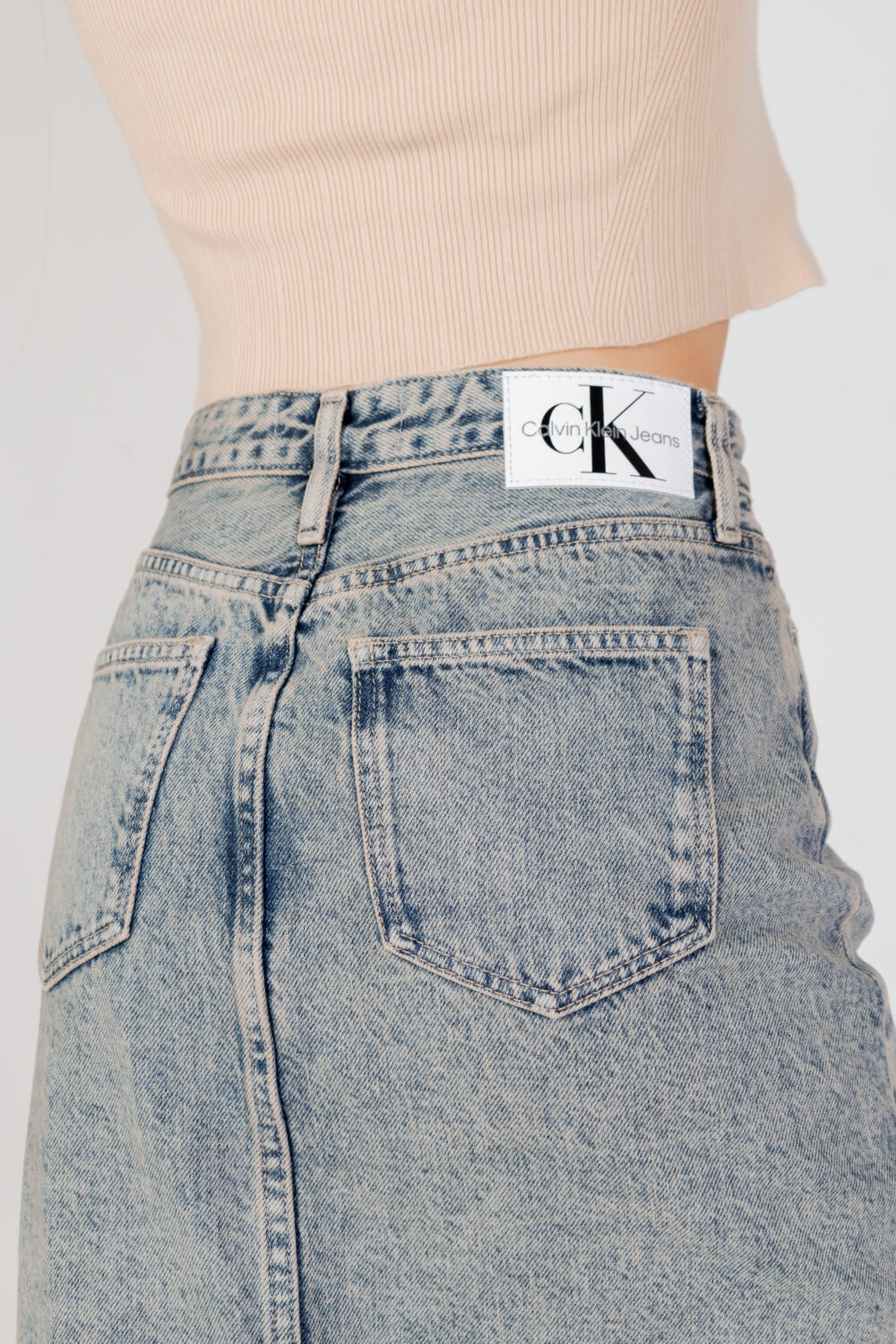 Gonna lunga Calvin Klein Jeans FRONT SPLIT MAXI Denim - Foto 5