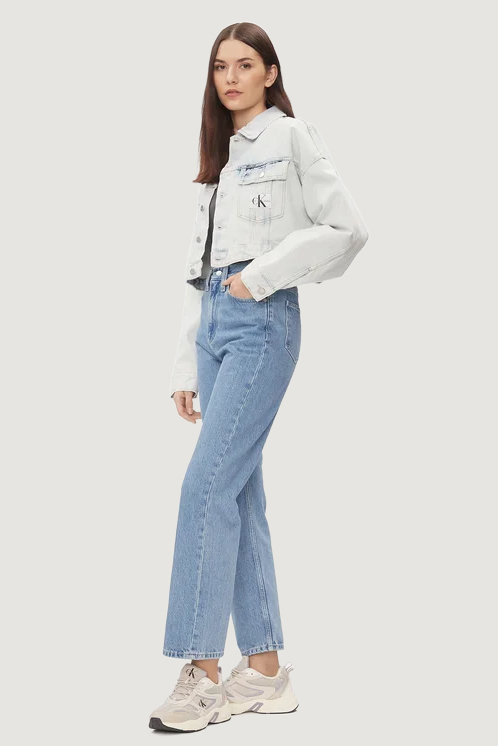 Jeans larghi Calvin Klein HIGH RISE STRAIGH Denim chiaro