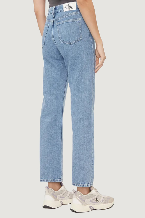 Jeans larghi Calvin Klein Jeans HIGH RISE STRAIGH Denim chiaro - Foto 3