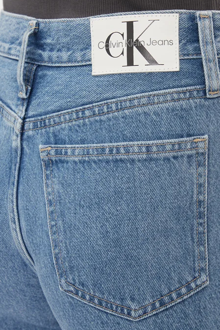 Jeans larghi Calvin Klein Jeans HIGH RISE STRAIGH Denim chiaro - Foto 4