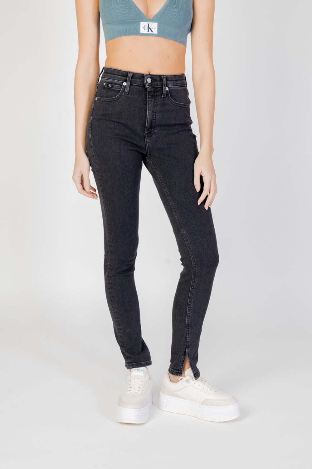 Jeans skinny Calvin Klein Jeans HIGH RISE Black Jeans - Foto 1