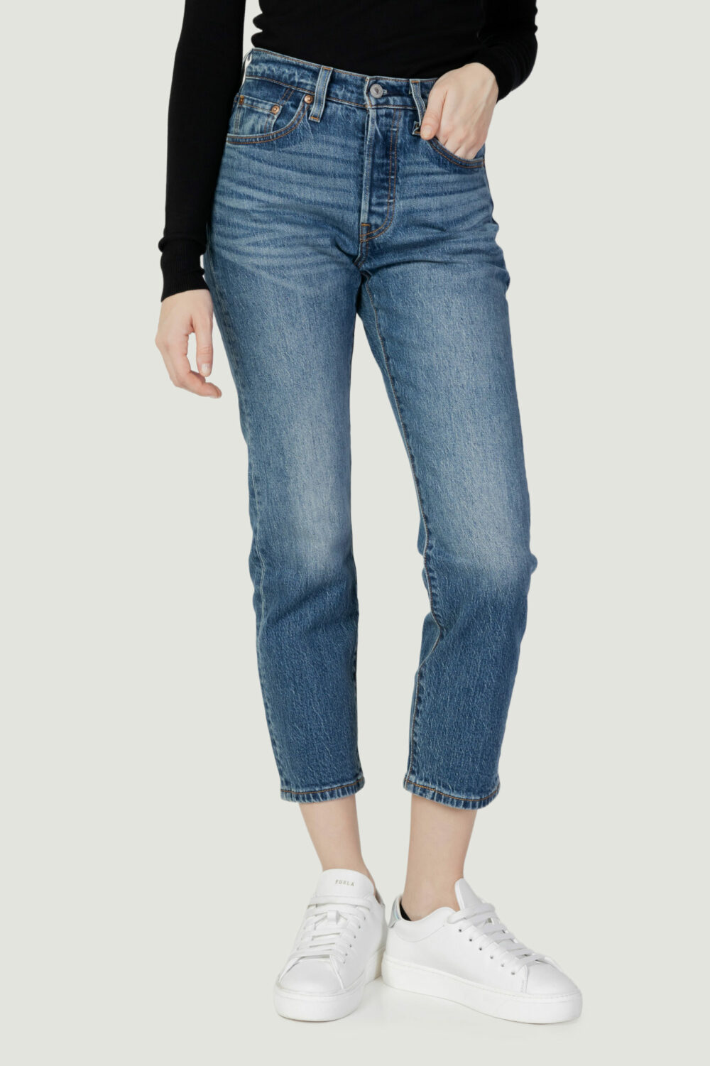 Jeans slim Levi's® 501® CROP STAND OFF Denim - Foto 1