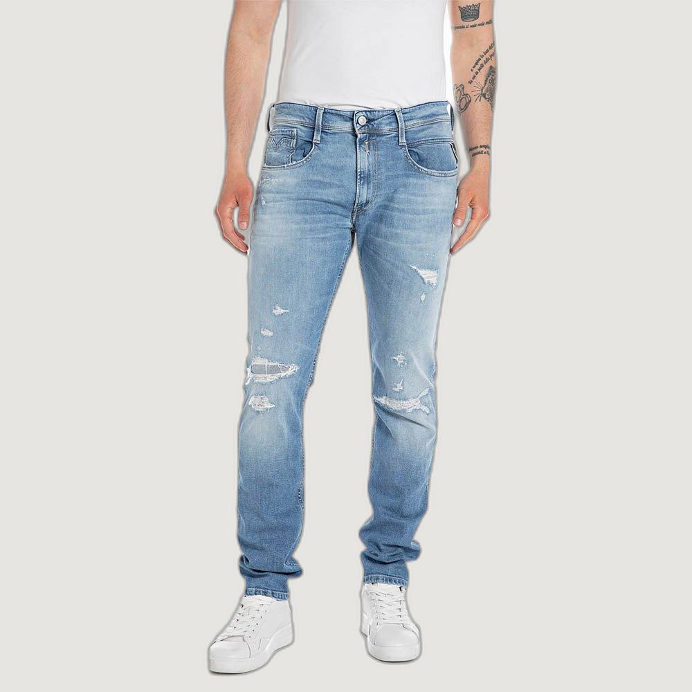 Jeans slim Replay ANBASS Azzurro