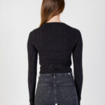 Maglia Calvin Klein Jeans VARIEGATED RIB EASY Nero - Foto 4
