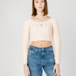 Maglione Calvin Klein Jeans WOVEN LABEL OFF Giallo - Foto 1
