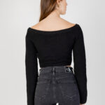 Maglione Calvin Klein Jeans WOVEN LABEL OFF Nero - Foto 4