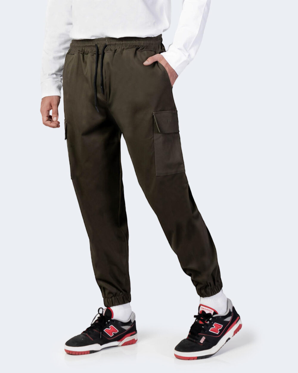 Pantaloni con cavallo basso Hydra Clothing CARGO Verde Oliva - Foto 1