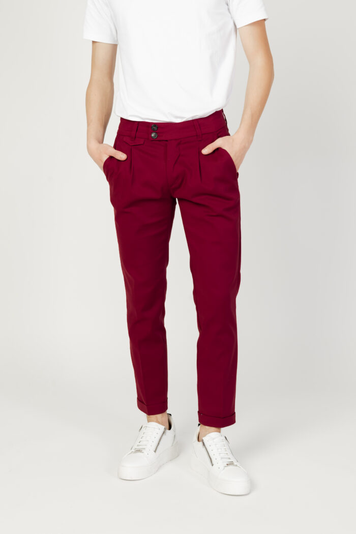 Pantaloni slim Gianni Lupo  Bordeaux - Foto 1