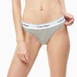 Slip e perizoma Calvin Klein Underwear THONG Grigio - Foto 1