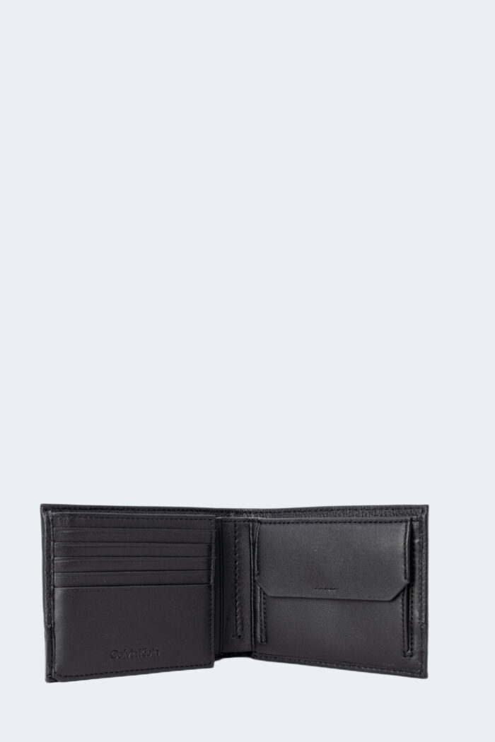 Portafoglio con portamonete Calvin Klein SUBTLE MIX TRIFOLD 10CC W/COIN Nero