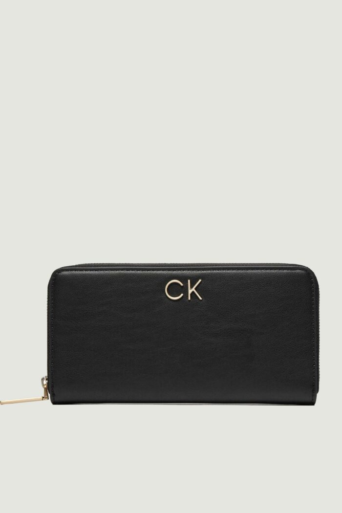 Portafoglio grande Calvin Klein RE-LOCK Z/A LG Black Silver