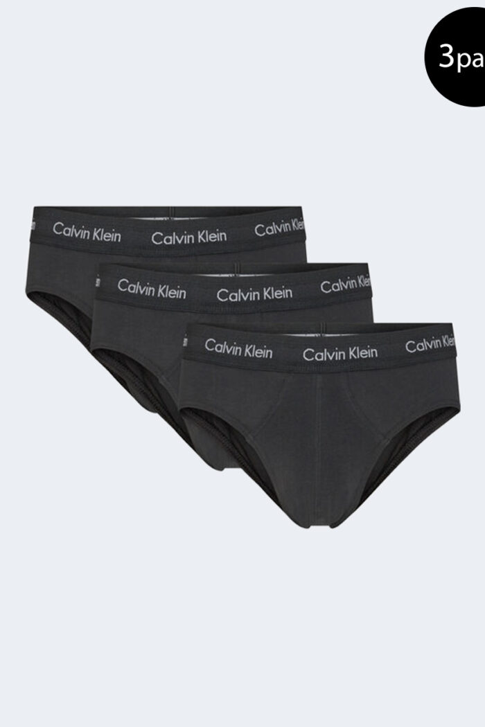 Slip Calvin Klein Underwear 3P HIP BRIEF Nero