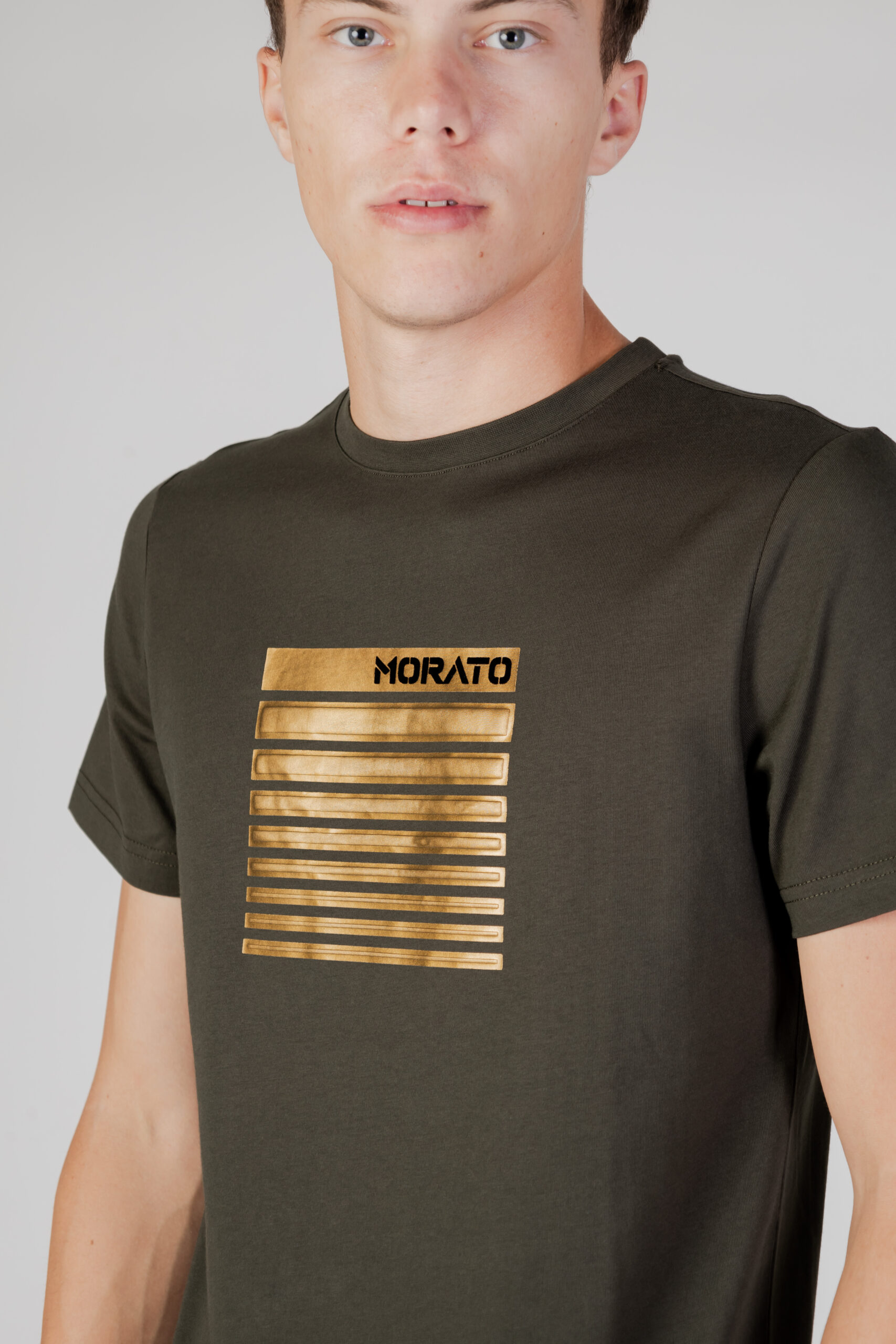 T-shirt Antony Morato REGULAR  FIT IN COTONE Verde Oliva - Foto 4