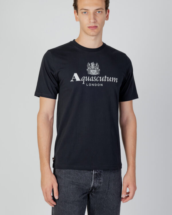 T-shirt Aquascutum ACTIVE BIG LOGO Nero - Foto 1