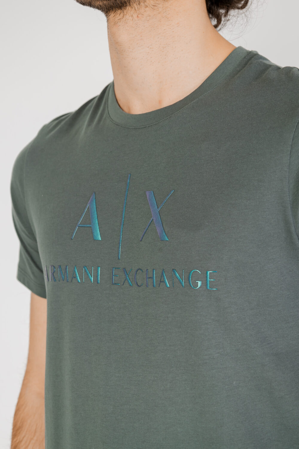 T-shirt Armani Exchange  Verde Oliva - Foto 2